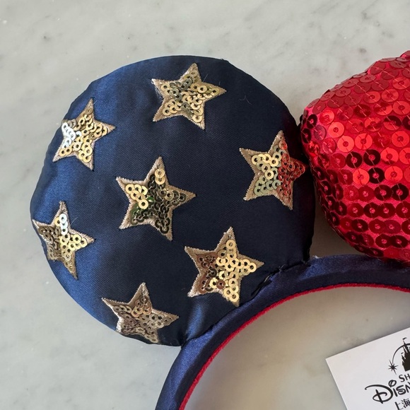 Disney Parks July 4th Land That I Love Mickey Ears Headband NWT - Picture 4 of 9